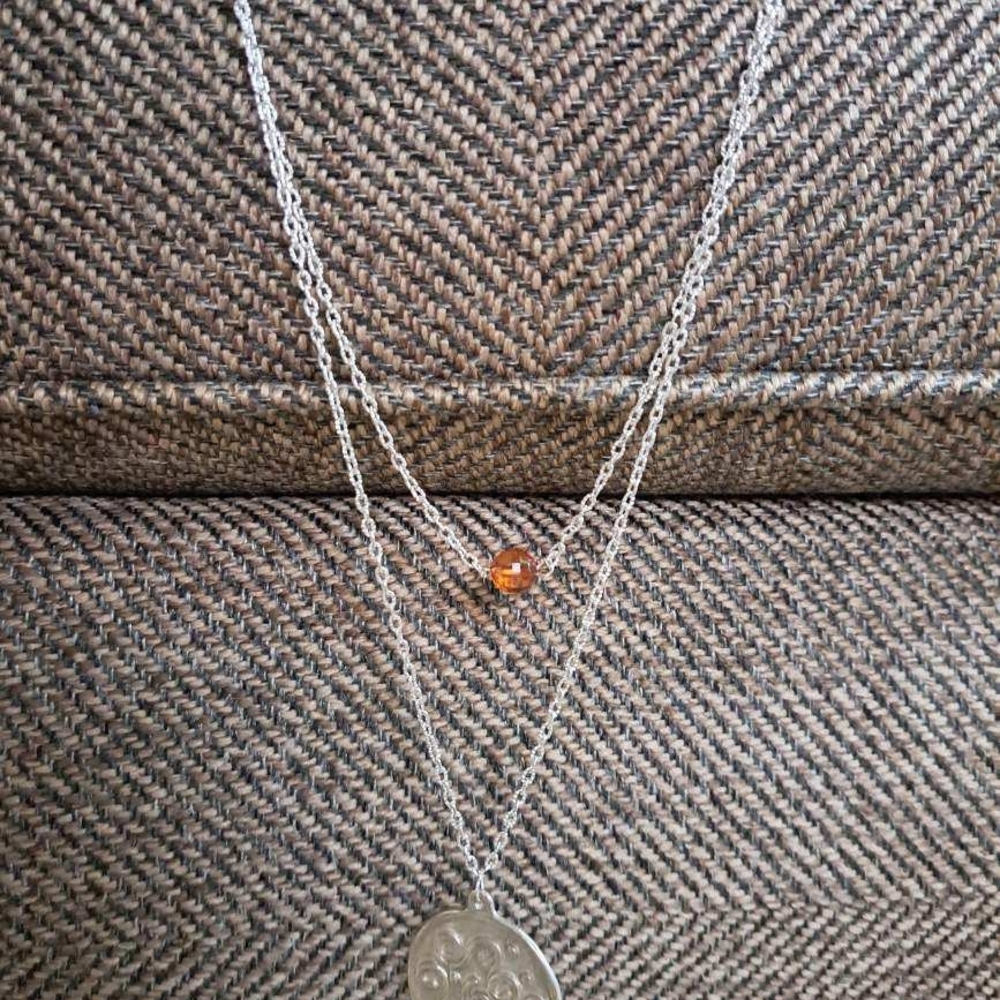 Y2K Vintage Upcycled Disk With Colored Bead Statement Piece Handmade